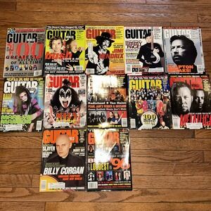 Guitar World Magazine Lot Of 12 1997-1998 Bush Hendrix Page Clapton Manson Kiss